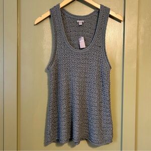 Aerie Blue/Gray Knit Sleeveless Top sz L